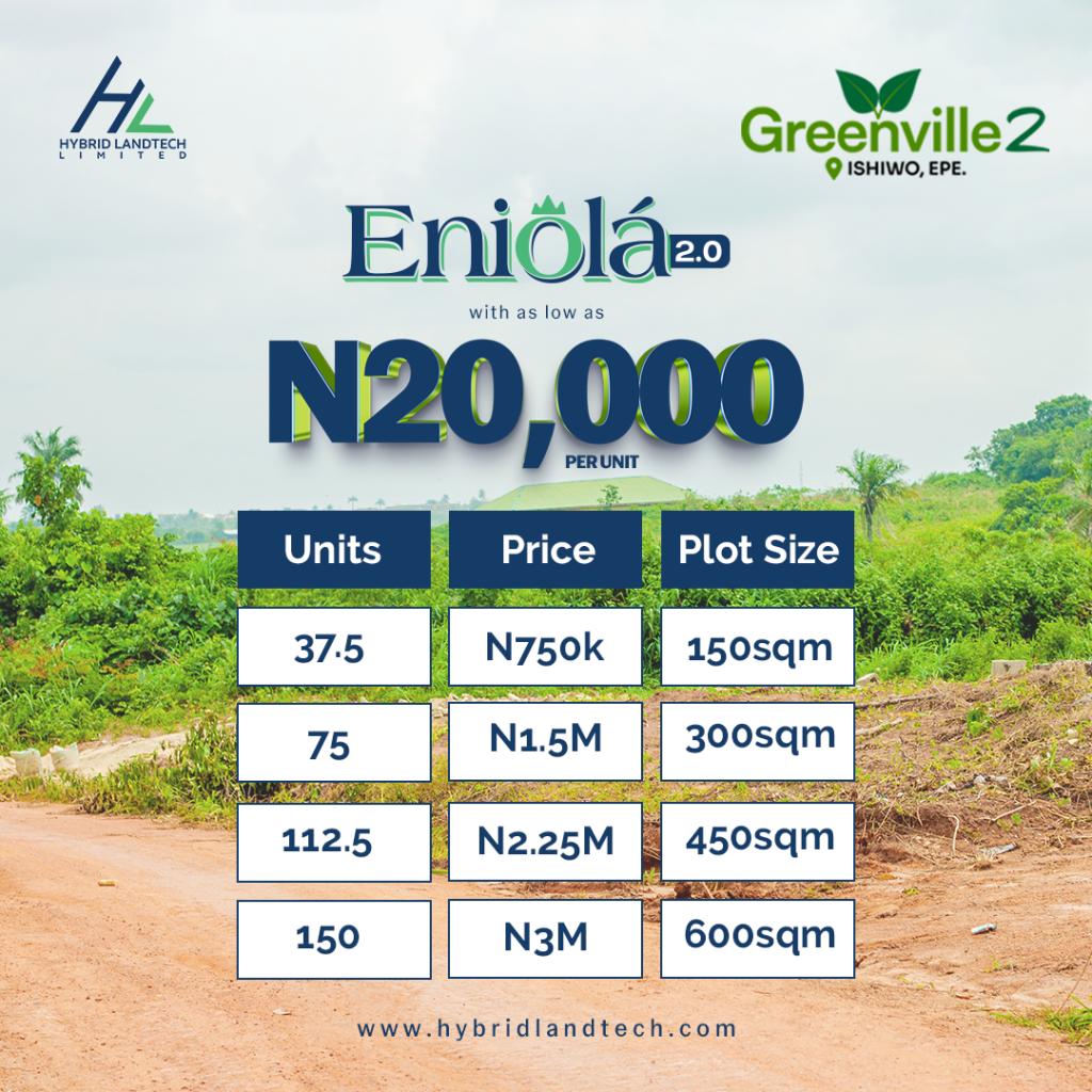 Eniola 2.0 is located in Greenville 2, Ishiwo. 